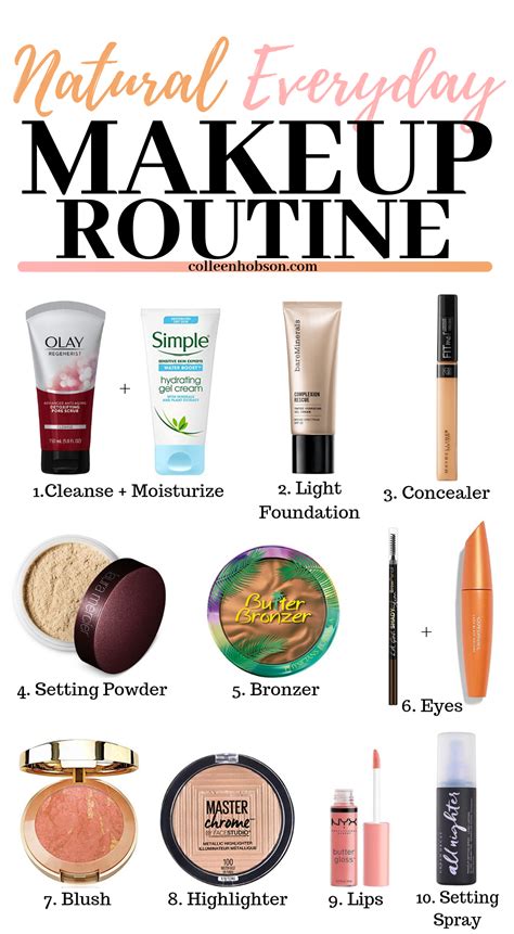 Natural makeup routine